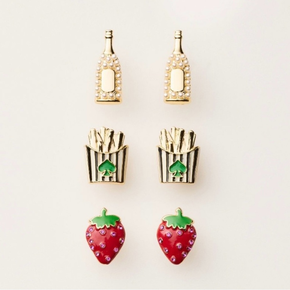 Kate Spade ♠️ X Target 3 Sets of Earrings - Picture 2 of 9